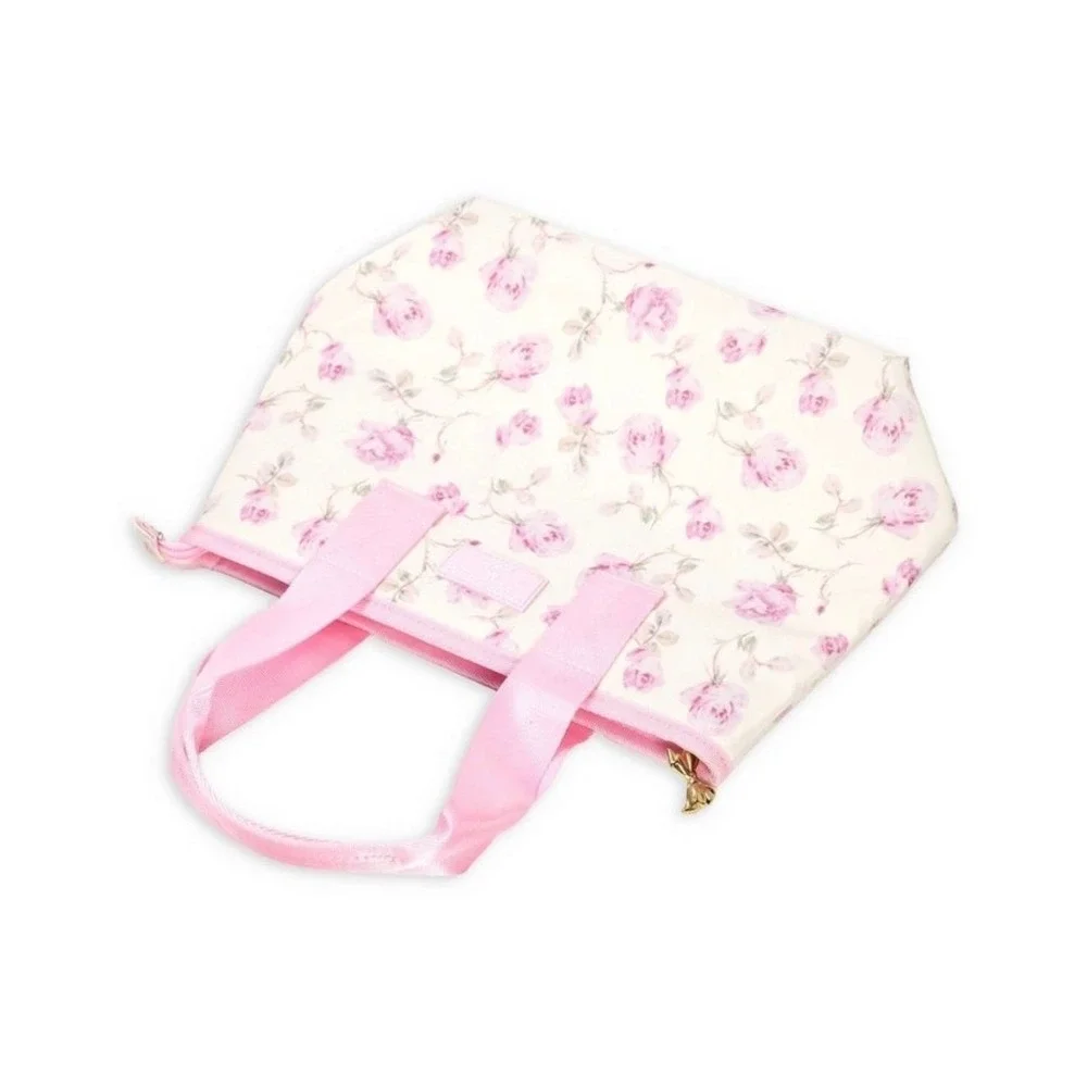 LoveShackFancy Target Yoobi Lunch Bag Floral Pink Ribbon Rosa Bow Insulated NEW